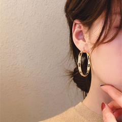 fashion diamond-studded alloy earrings simple geometric earrings