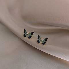 fashion drop oil butterfly earrings simple alloy earrings