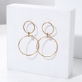 simple geometric circle stainless steel 18K double hoop earringspicture11