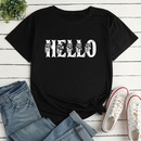 Letter Fashion Print Ladies Loose Casual TShirtpicture7