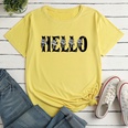 Letter Fashion Print Ladies Loose Casual TShirtpicture30