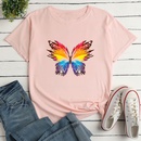 Color Butterfly Fashion Print Ladies Loose Casual TShirtpicture12