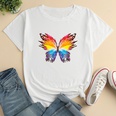 Color Butterfly Fashion Print Ladies Loose Casual TShirtpicture14
