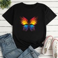 Color Butterfly Fashion Print Ladies Loose Casual TShirtpicture19