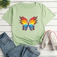 Color Butterfly Fashion Print Ladies Loose Casual TShirtpicture37