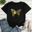 Letter Butterfly Fashion Print Ladies Loose Casual TShirtpicture6