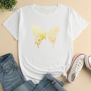 Letter Butterfly Fashion Print Ladies Loose Casual TShirtpicture7