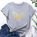 Letter Butterfly Fashion Print Ladies Loose Casual TShirtpicture13