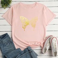 Letter Butterfly Fashion Print Ladies Loose Casual TShirtpicture27