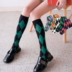female spring and autumn pure cotton thin autumn and winter long socks