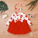 Spring and Autumn Childrens Clothing Skirts Cute Bow Long Sleeve Dresspicture6