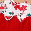childrens new fashion longsleeved dress printing bow mesh skirtpicture8