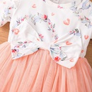 childrens new bow shortsleeved dress girl baby mesh skirtpicture7