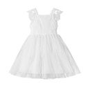 new little girl princess dress white summer girls suspender dresspicture10