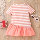 Childrens clothing wholesale summer baby girl striped shortsleeved dresspicture9