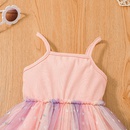 Summer baby cute suspender skirt girl pink mesh skirt summer dresspicture8