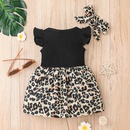 Summer little girl flying sleeve dress leopard print stitching dresspicture9
