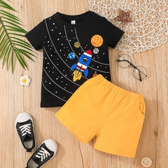 T-shirt d'été à manches courtes pour garçons nouveau short pour enfants costume 2 pièces