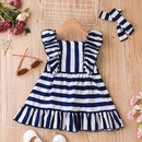 Childrens clothing wholesale summer girls suspender skirt casual striped skirtpicture6