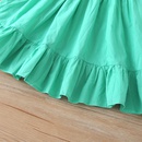 Summer new childrens skirt fashion sleeveless solid color suspender pleated skirtpicture9