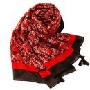 fashion scarf red letter printing fringed silk scarf long shawl thinpicture10