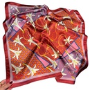 Spring and autumn thin morning glory red mulberry silk square scarf silk scarfpicture10