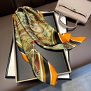 fashion dark green mulberry silk square scarf spring and autumn thin scarfpicture8