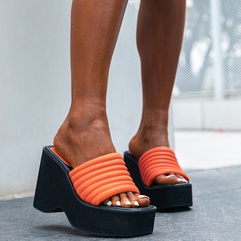 2022 nuevos zapatos de mujer tacones de cuña de suela gruesa sandalias de tacón alto