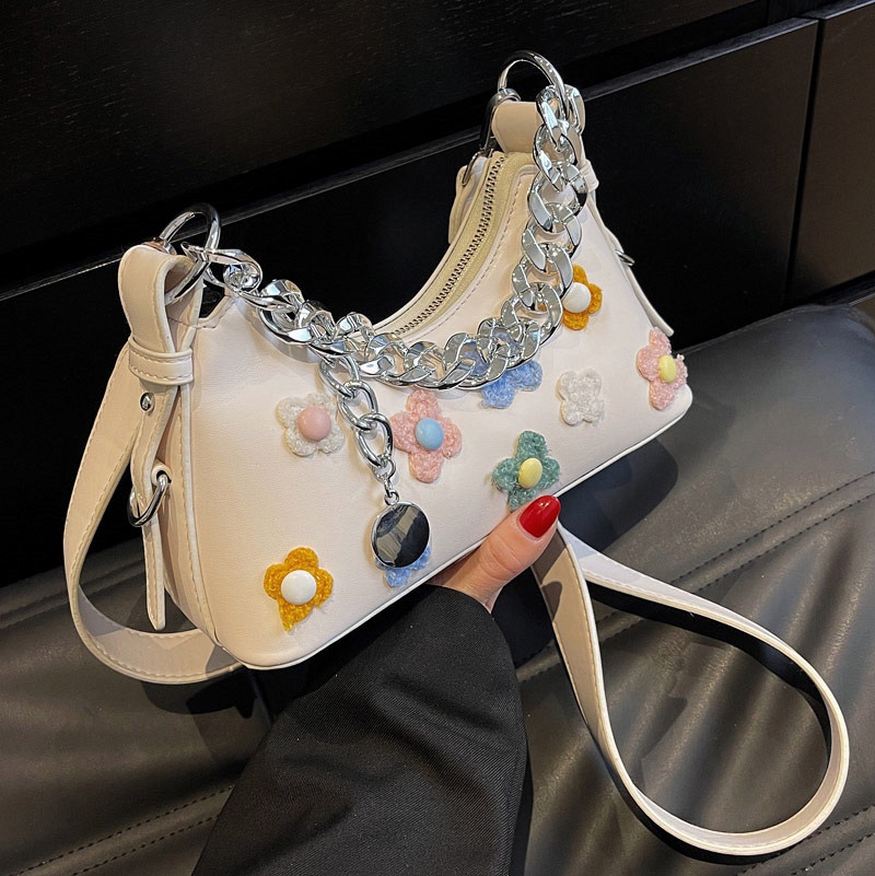 Fashion new flower colorful chain messenger bag 23514510cm