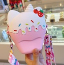 cute strawberry oneshoulder messenger fashion cartoon silicone coin purse childrens bag13144cmpicture8