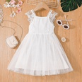 new little girl princess dress white summer girls suspender dresspicture14
