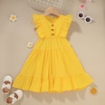 Summer new childrens skirt fashion sleeveless solid color suspender pleated skirtpicture16