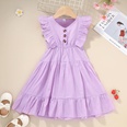 Summer new childrens skirt fashion sleeveless solid color suspender pleated skirtpicture22