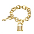 new Hiphop gold key OT buckle O word chain design lock braceletpicture12
