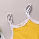 Summer solid color suspender jumpsuit fashion casual simple childrens clothingpicture9