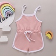 Summer solid color suspender jumpsuit fashion casual simple childrens clothingpicture17