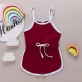 Summer solid color suspender jumpsuit fashion casual simple childrens clothingpicture27