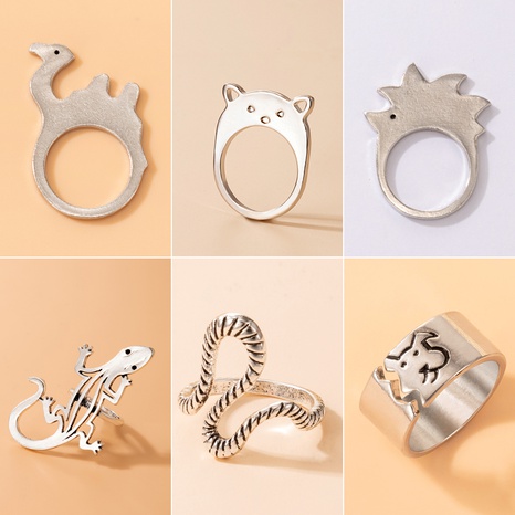 simple fashion cute small hedgehog animal shaped alloy ring's discount tags