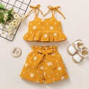 Summer Girls Daisy Sling Top Shorts Suit Casual Clothespicture7