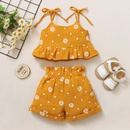 Summer Girls Daisy Sling Top Shorts Suit Casual Clothespicture8