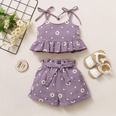 Summer Girls Daisy Sling Top Shorts Suit Casual Clothespicture17