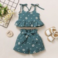 Summer Girls Daisy Sling Top Shorts Suit Casual Clothespicture21