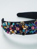 Baroque Fashion Inlaid Colorful Rhinestone Wide Headband Wholesalepicture11
