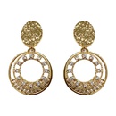 fashion hollow geometric double circle inlaid zircon trendy metal drop earringspicture8
