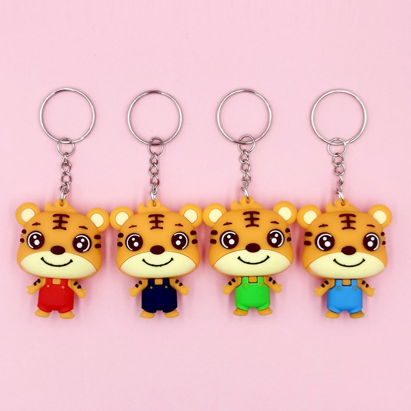 cute cartoon doll zodiac tiger keychain bag small clothing pendant gift