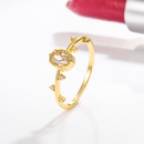 fashion gold branch small diamond oval zircon ring wholesalepicture8
