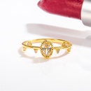 fashion gold branch small diamond oval zircon ring wholesalepicture9