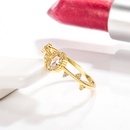 fashion gold branch small diamond oval zircon ring wholesalepicture10
