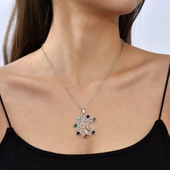 collier de lune en pierre naturelle géométrique simple créatif femme