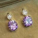 simple inlaid purple zircon geometric earrings fashion copper earringspicture6